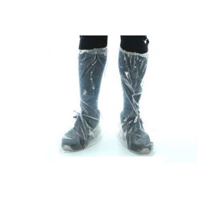 Buy cheap Transparent Slip Resistant Disposable Plastic Boot Covers With Elastic Cuff product