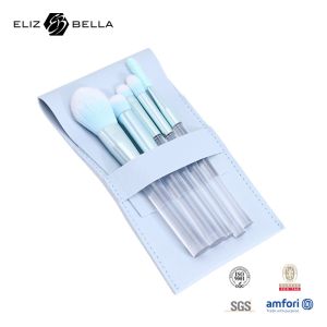 China Customized Logo Face Makeup Brushes With 100% Synthetic Hair Aluminium Ferrule on sale