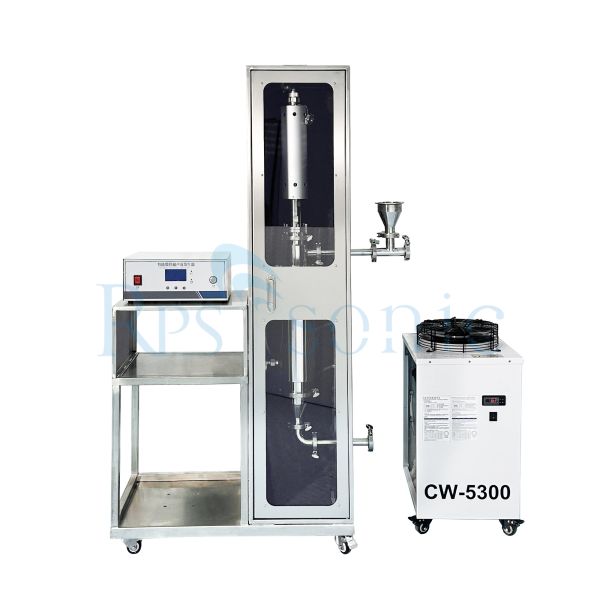 20khz Ultrasonic flow cell Electric Slurry defoaming machine with chiller