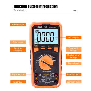Buy cheap VC97 VICTOR 2021 VC97 VICTOR original factory True RMS Auto Ranging Digital Multimeter with 3999 LCD display NCV LIVE from wholesalers