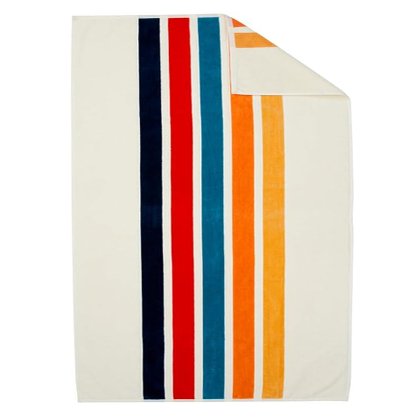 Buy cheap Luxury Designer Beach Towel with Colorful Stripes and Plush Terry for Poolside Relaxation from wholesalers
