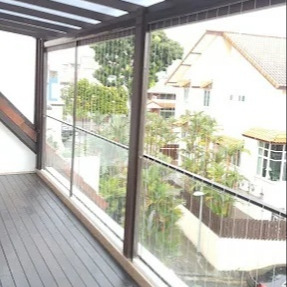 Balcony Invisible Grille transparent mesh safety solution combining durability