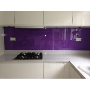 Buy cheap Kitchen Violet Painted Glass Backsplash Easily Clean The Stains from wholesalers