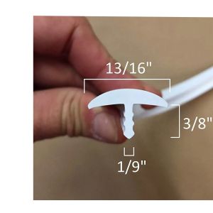 Buy cheap Rubber Edge Protector Plastic Trim T Molding 3/4