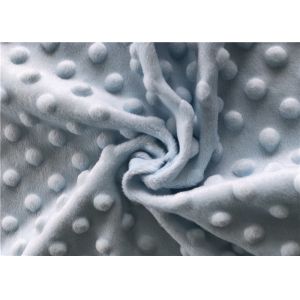 China Baby Cuddle Bubble Minky Dot Plush Blanket Fabric Polyester Embossed on sale