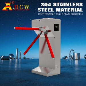 304 Stainless Steel Tripod Turnstile Gate with Long Service Life and High