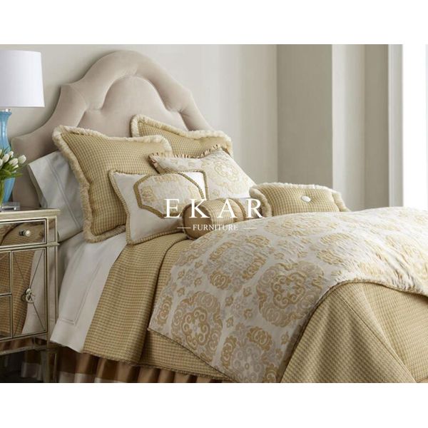 Buy cheap Blud Fabric Headboard Wooden Single Bed Double Bed Designs from wholesalers