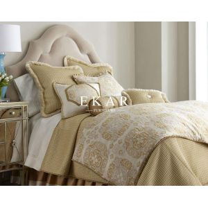 Buy cheap Blud Fabric Headboard Wooden Single Bed Double Bed Designs from wholesalers