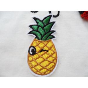 Buy cheap Hot Fix Motif Pineapple Embroidery Applique for Jeans from wholesalers