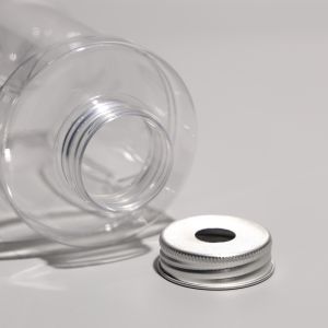 Disposable Clear Plastic PET Bottle 500ml With Aluminum Caps For Cold Juice