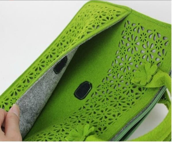 Quality Alibaba Top selling Eco-Friendly Laser Cut Felt Laptop Bag with handle for sale
