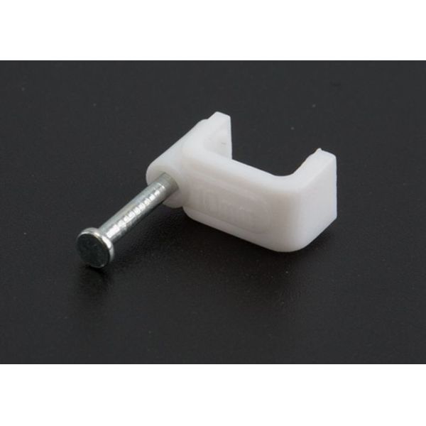 Quality Grey Plastic Flat Cable Wire Clips / Electrical Wire Clips For Wall PE / PP Material for sale