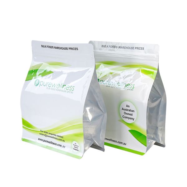 Quality Customized Self-Standing Aluminum Foil  Food Packaging Bag  Flat Bottom Design With Resealable Feature for sale