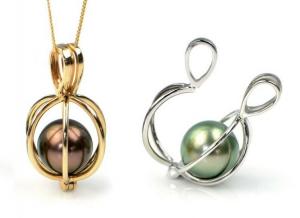 China 18K Silver Plated Love Wish Pearl Cage Pendant Necklace with 1pc Freshwater Pearl In it on sale