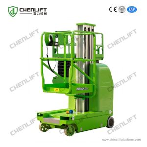 Buy cheap 7.5 Meters Electrical Aerial Work Platform Single Mast Hydraulic Lift Equipment 125Kg Loading Capacity from wholesalers
