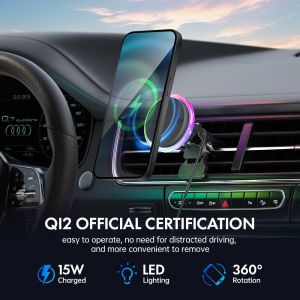 Buy cheap Crystal Texture Car Wireless Charger With Frosted Lens And Blower Design For Unique Design And Strong Magnetic Suction from wholesalers