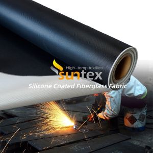 Double Sided Silicone Coated Fiberglass Fabric Welding Blanket with Temperature