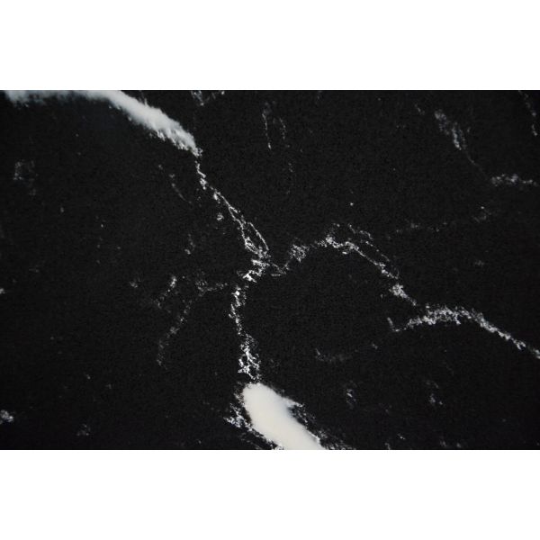 Buy cheap SGS Black Calacatta Artificial Quartz Stone Kitchen Countertop Heat Resistant from wholesalers