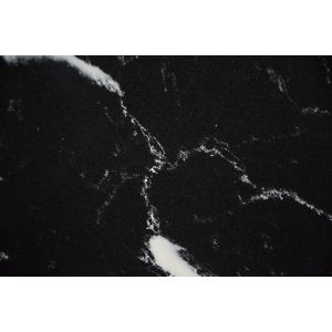 Buy cheap SGS Black Calacatta Artificial Quartz Stone Kitchen Countertop Heat Resistant from wholesalers