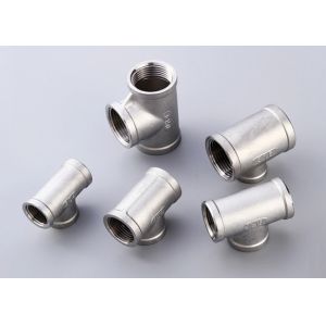 Buy cheap 150LB PN25 SS304 Threaded Pipe Fittings , Threaded Tee Fitting from wholesalers