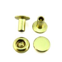 Buy cheap Connection Function Custom Brass Flat Head Semi Tubular Rivet for Handbags Leather product