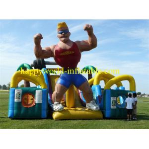 inflatable obstacle course with cover roof , giant inflatable playground , fun