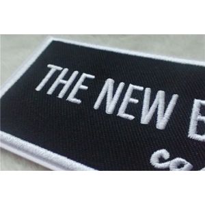 Buy cheap Washable Black Polyester Custom Clothing Patches / Adhesive Embroidered Patches from wholesalers
