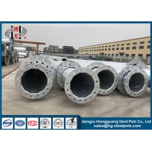 China Flange Connection Steel Electric Pole Hot Dip Galvanization Technique on sale
