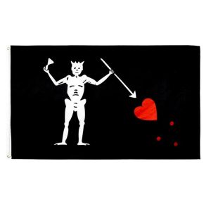 Buy cheap Rectangular Pirate Edward Teach Flag 90x150cm With Brass Grommets from wholesalers