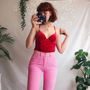 Buy cheap Winter Thickened Ladies Casual Pants Showing Buttocks Big Hole Women Corduroy product