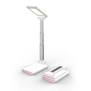 China Office Tablet Desk Led Lamp Holder Folding Foldable Desk Lamp Qi Wireless Charger on sale