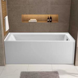 Buy cheap Custom Square Acrylic Freestanding Soaking Bathtub With Armrest from wholesalers