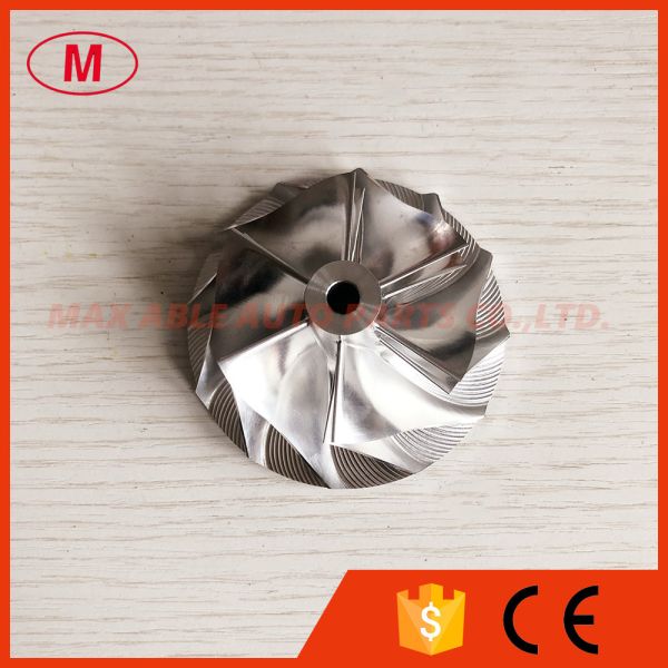 Quality TD05H forward 49179-02712 56.24/75.00mm 6+6 blades turbo aluminum 2618/milling/ Billet compressor wheel for 49179-02712 for sale