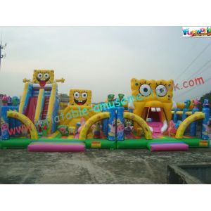 Buy cheap Spongebob Giant Inflatable Amusement Park , Inflatable Big Funcity Games from wholesalers