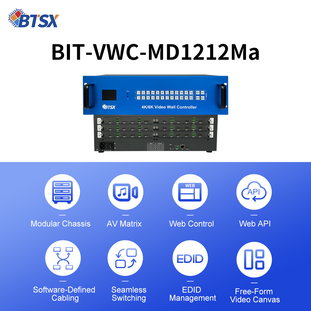Buy cheap 4096x2160P60 Output Resolution Video Wall Controller with 12 X HDMI 2.0 Output Interface and RS232 Control Methods from wholesalers