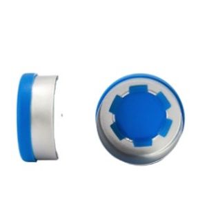 ISO9001 Blue Orange Medicine Vial Cap With Rubber Stopper
