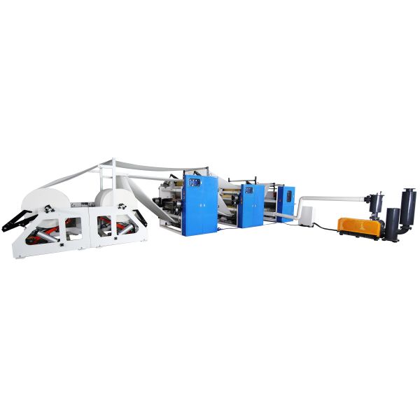 Buy cheap Glue Lamination Unit & Steel To Steel Embossing Unit V Fold Facial Tissue Folding Machine With Auto Transfer from wholesalers