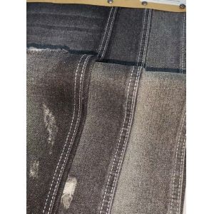 Buy cheap 12.2OZ TWILL Style Denim Fabric BLACK/WHITE with 7*7 construction For man Jeans from wholesalers