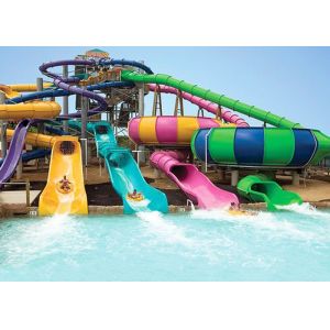 Buy cheap Theme Park Family Water Slide , Fiberglass Swimming Pools Water Slides For All Ages from wholesalers