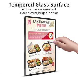 Buy cheap Rectangle Aluminum Frame Magnetic Electronic Menu Board with Black/Silver Design from wholesalers