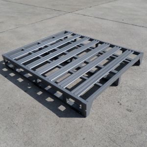 Buy cheap Customized Size Four Way Entry Steel Reinforced Stackable Double Faced Transport Pallet Stackable for Space Efficiency from wholesalers
