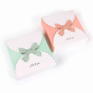 Buy cheap Custom Color Recycled Folding Ivory Board Small Gift Paper Box With Bow For Kids from wholesalers