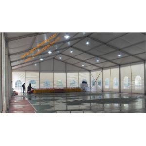 White Construction Tent Large Aluminum Structure Waterproof Exhibition Event