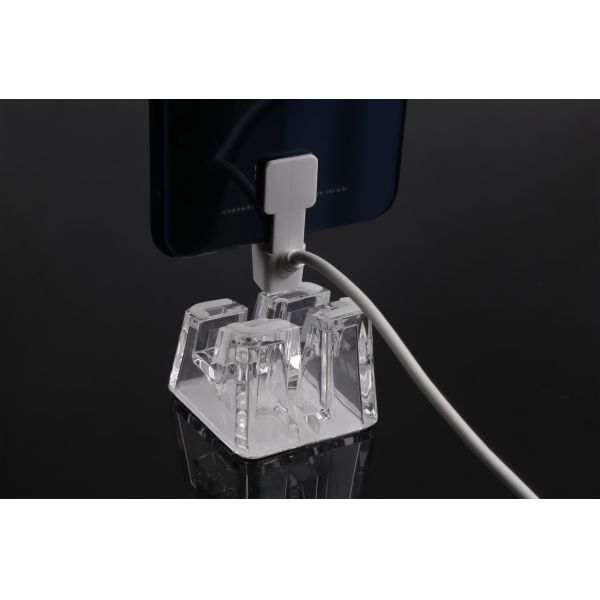 Quality COMER Universal acrylic android tablet PC floor pedestal with alarm and charging 8 port systems for sale