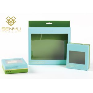 Paper Window Box Packaging / Hanger Cardboard Box With Plastic Window