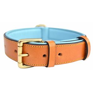 China Luxury Handmade Leather Dog Collars Soft Comfortable on sale