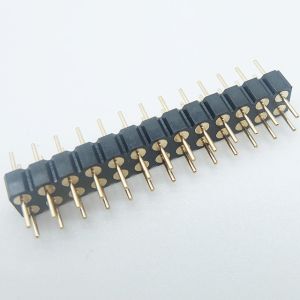 Buy cheap 2*40p 1.27/2.0/2.54 machined male pin header connector h=3.00mm round pin vertical through hole board to board connector from wholesalers