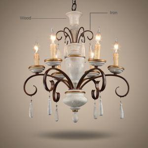 Buy cheap Antique Rustic wood and iron chandelier (WH-CI-29) from wholesalers