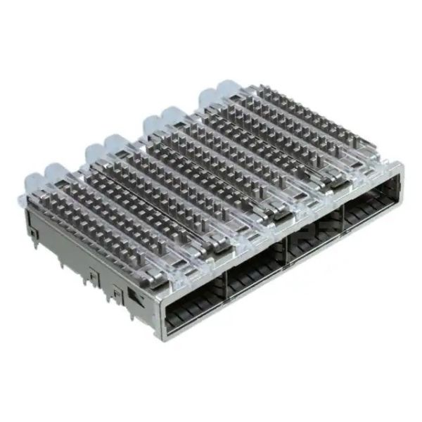 Quality TE 2057183-2 QSFP+ Cage 1 x 4 Port With Heat Sink Included Lightpipe for sale