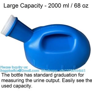 Portable Urinals Spill Proof 2000 Ml 68 Oz Urine Bottles For Men 63" Long Tube